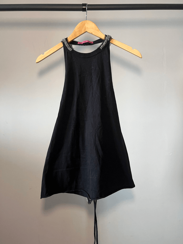 Beaded back tank top #0045
