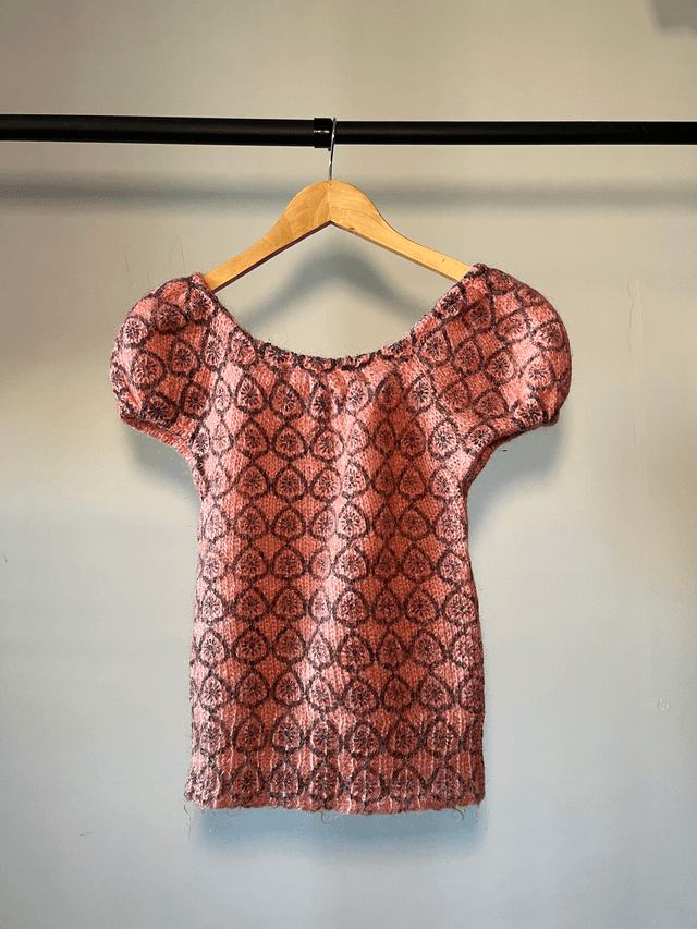 Knitted pink tee #0012