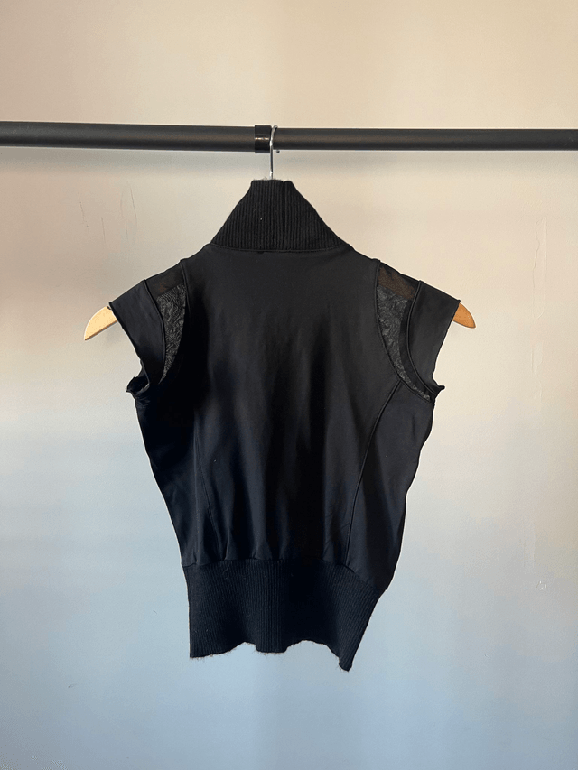Dual-fabrics tank top #0002