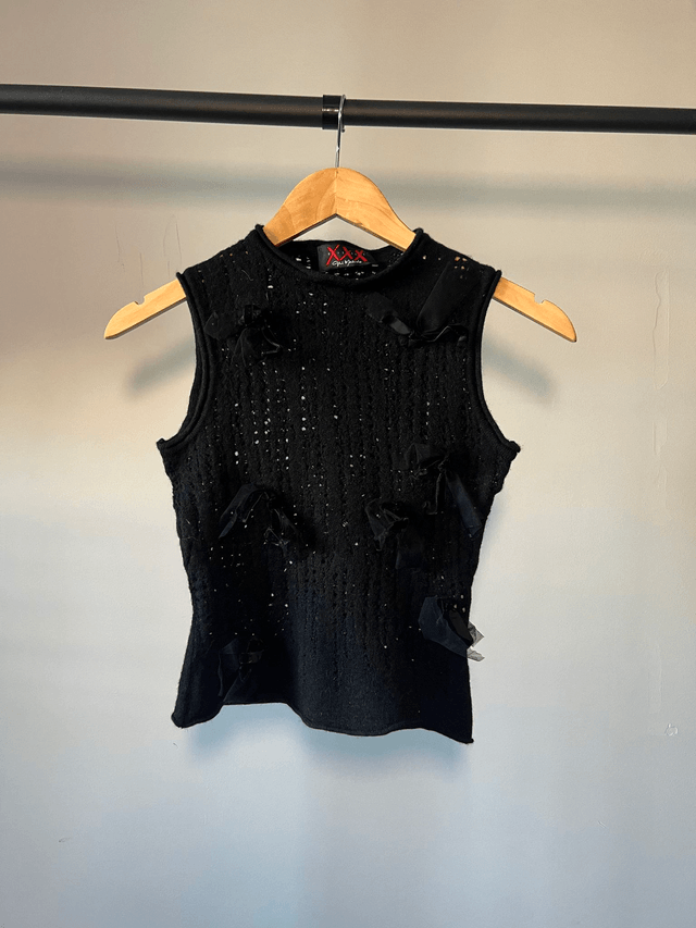Bows wool tank top #0008