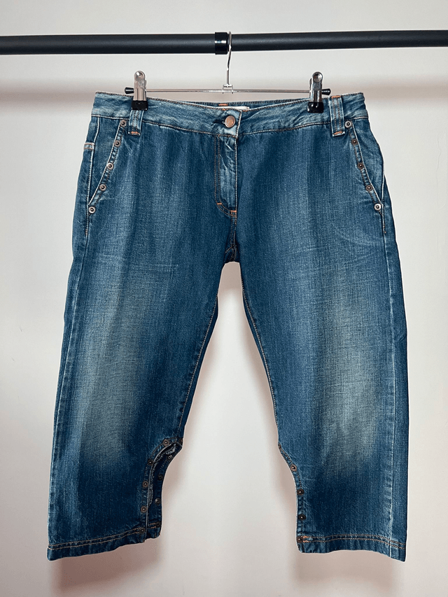 Cuted out capris pant #0082  