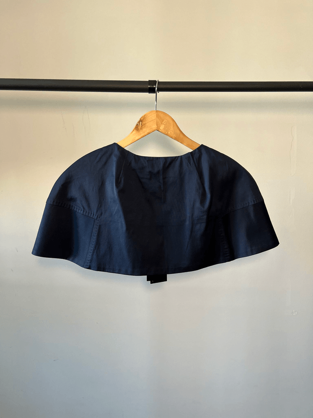 Short navy cape #0023