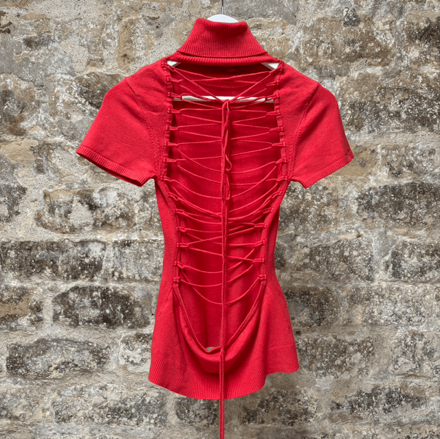Lace-up top #178