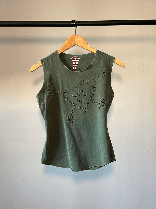 Vintage perfored tank top #0010